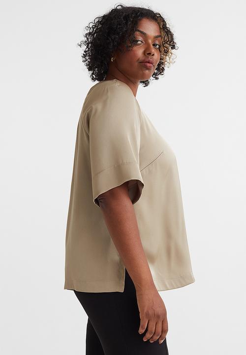 H&M - Satin blouse - beige