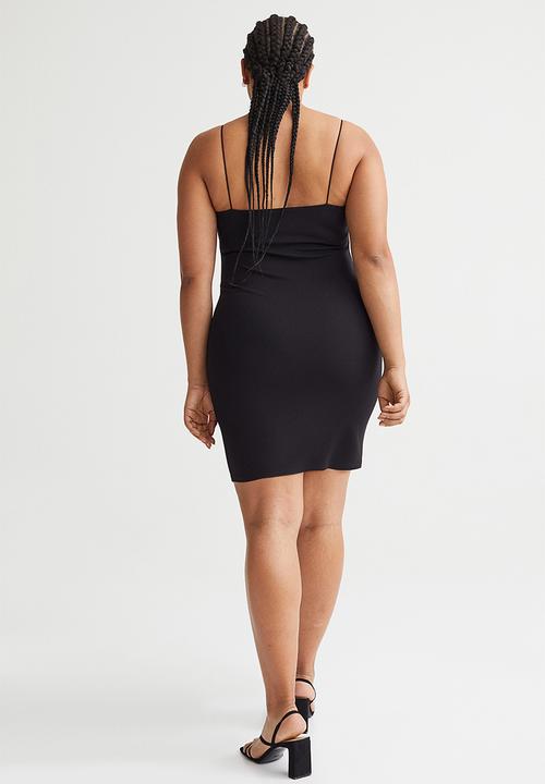 H&M - Short jersey dress - black