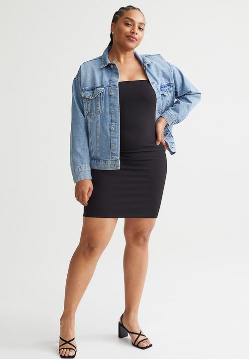 H&M - Short jersey dress - black
