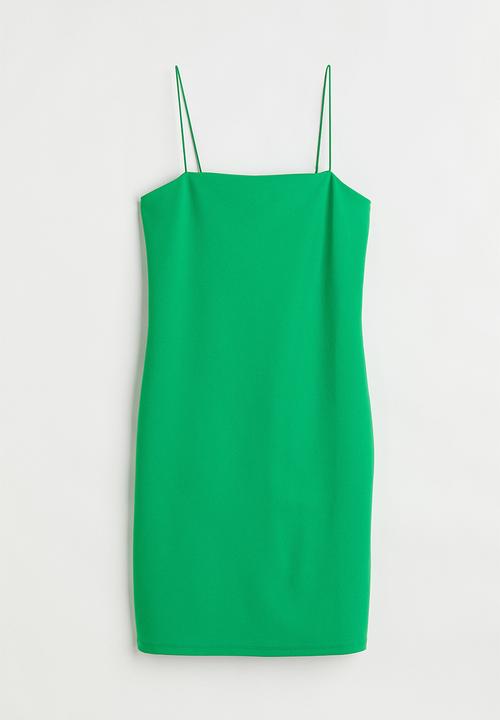 H&M - Short jersey dress - bright green