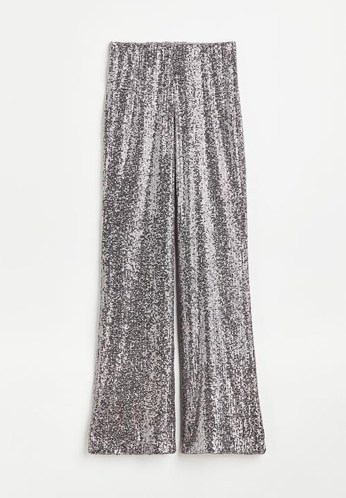 H&M - Sequined trousers - silver