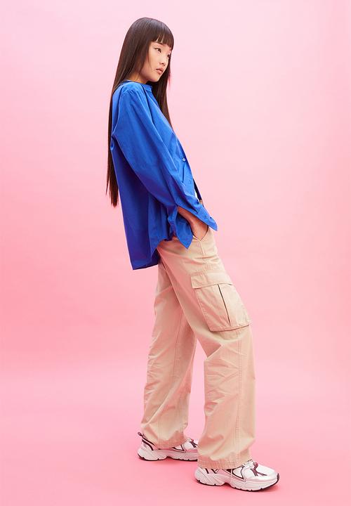 H&M - Oversized poplin shirt - bright blue