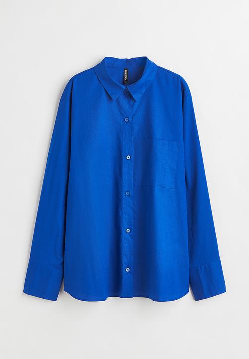 H&M - Oversized poplin shirt - bright blue
