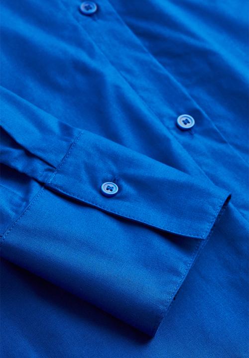 H&M - Oversized poplin shirt - bright blue