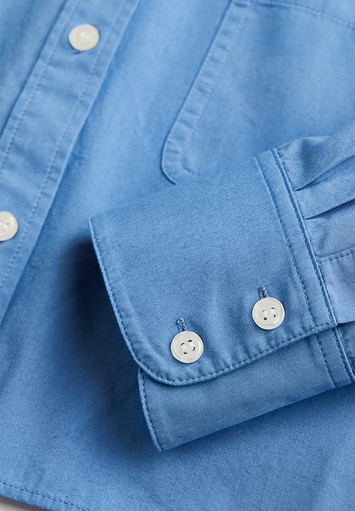 H&M - Cropped poplin shirt - blue