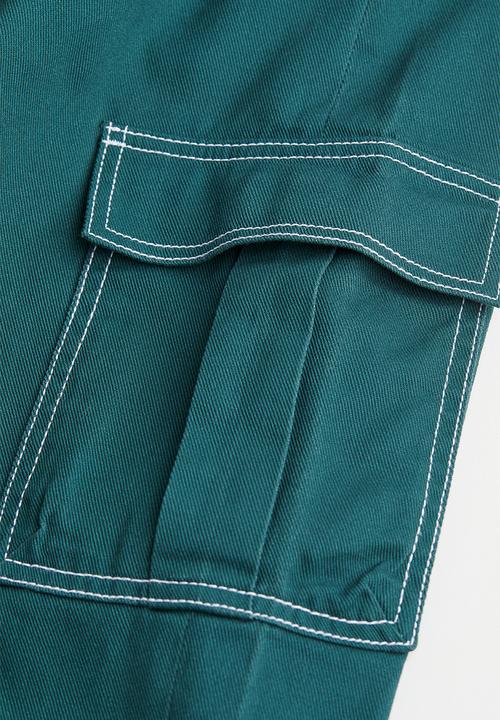 H&M - 90s baggy high waist jeans - dark turquoise