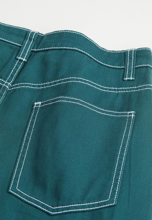 H&M - 90s baggy high waist jeans - dark turquoise