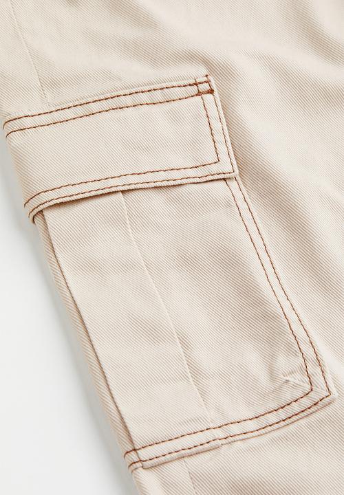 H&M - 90s baggy high waist jeans - light beige