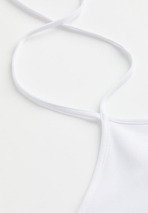 H&M - Off-the-shoulder jersey top - white