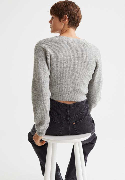 H&M - Short cardigan - light grey marl