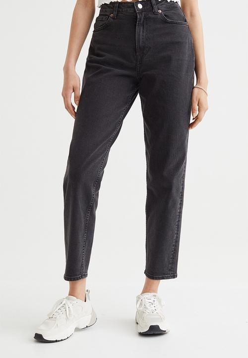 H&M - Mom loose-fit high ankle jeans - dark grey