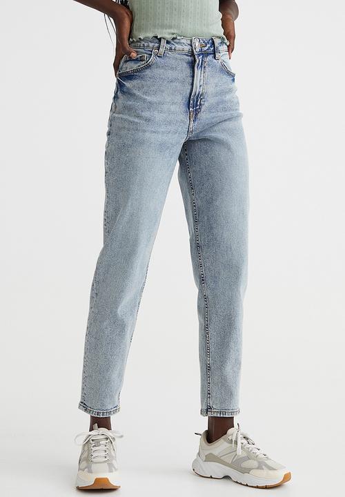 H&M - Mom loose-fit high ankle jeans - light denim blue