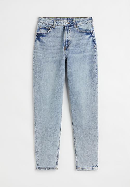 H&M - Mom loose-fit high ankle jeans - light denim blue