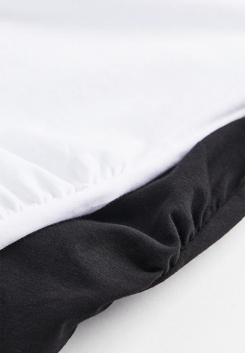 H&M - Mama 2 pack jersey tops - white & black
