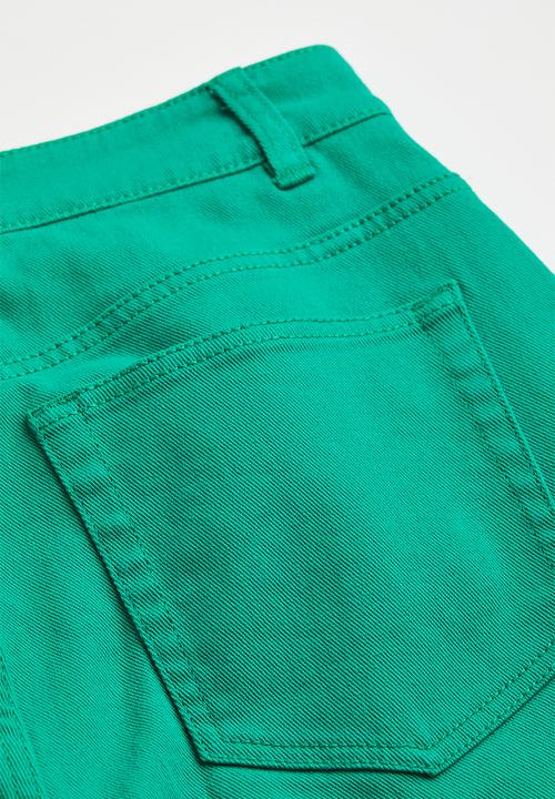 H&M - Wide twill trousers - green