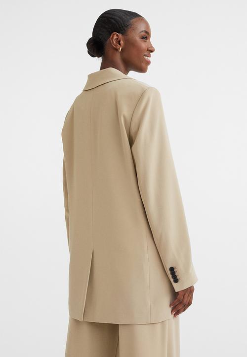 H&M - Double-breasted blazer - light beige