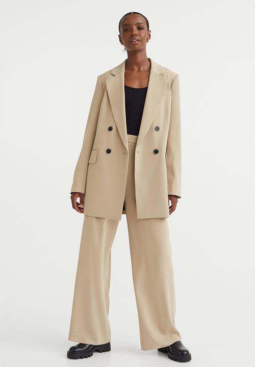 H&M - Double-breasted blazer - light beige