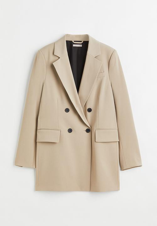 H&M - Double-breasted blazer - light beige