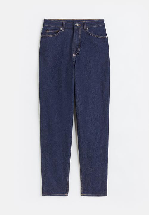 H&M - Mom loose-fit high ankle jeans - dark denim blue
