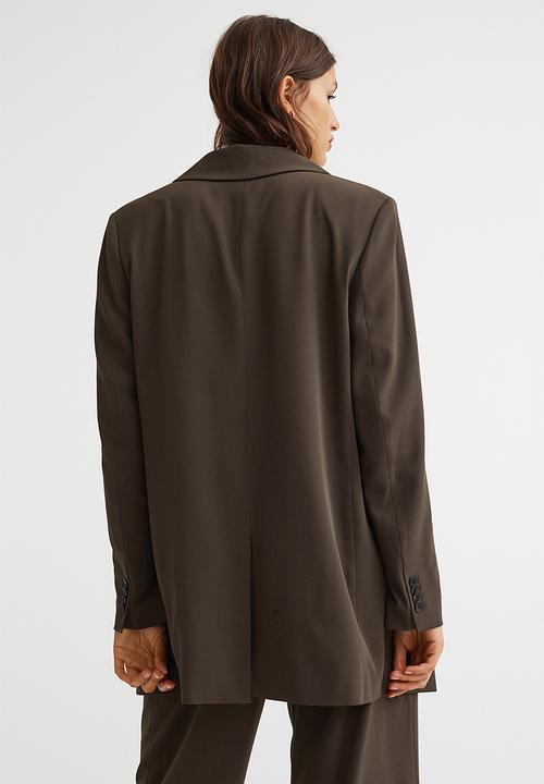 H&M - Double-breasted blazer - dark brown