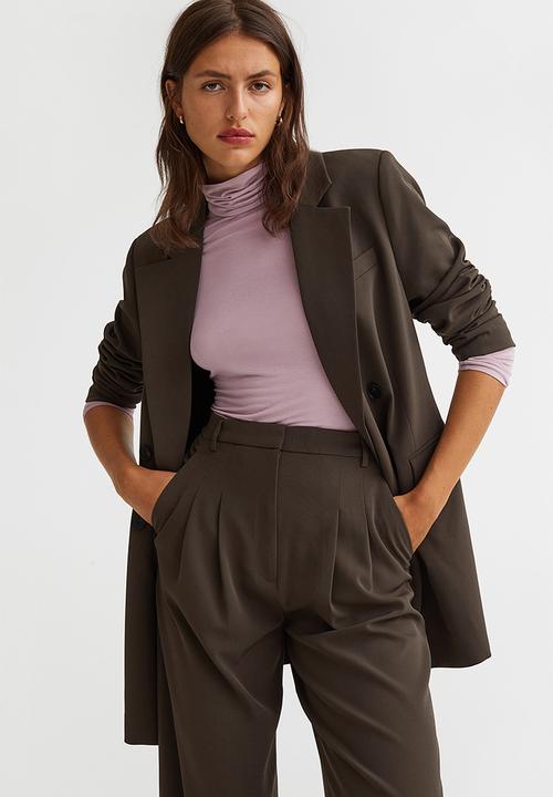 H&M - Double-breasted blazer - dark brown