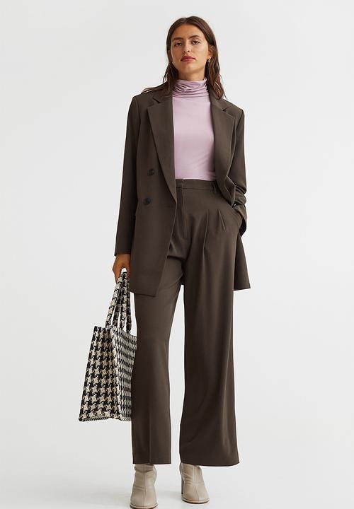 H&M - Double-breasted blazer - dark brown
