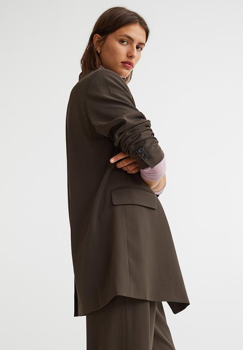 H&M - Double-breasted blazer - dark brown