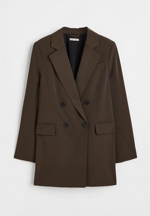 H&M - Double-breasted blazer - dark brown