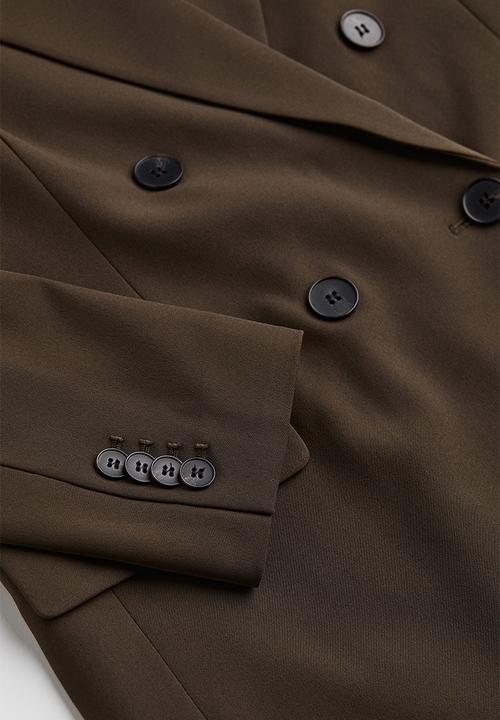 H&M - Double-breasted blazer - dark brown