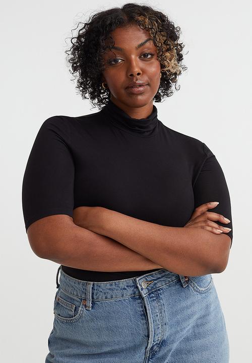 H&M - Polo-neck top - black