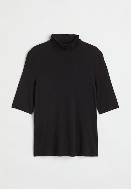 H&M - Polo-neck top - black
