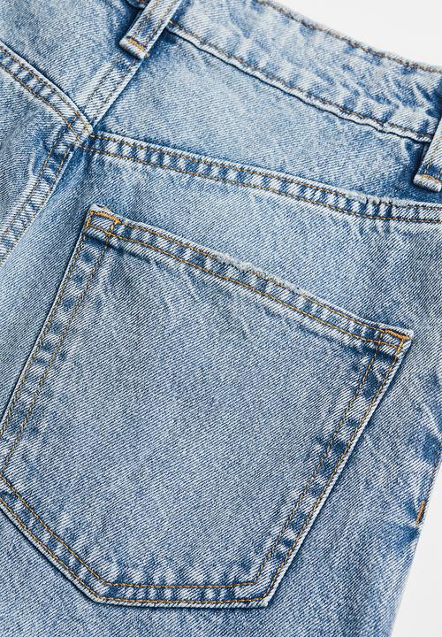 H&M - Loose straight high jeans - light denim blue