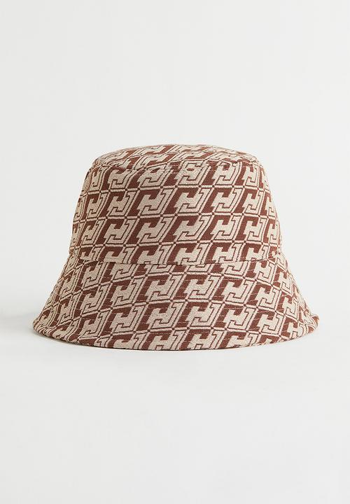 H&M - Bucket hat - light beige/patterned