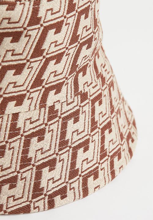 H&M - Bucket hat - light beige/patterned