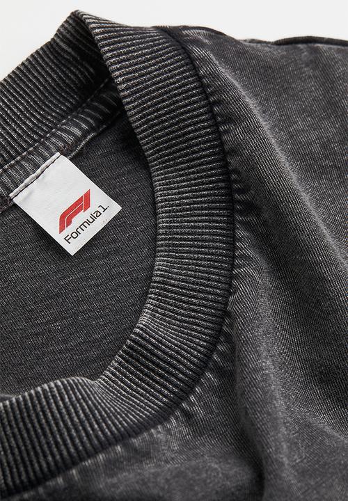 H&M - Printed T-shirt - black/formula 