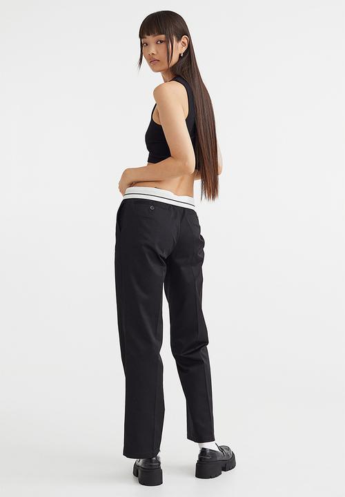 H&M - Crease-leg chinos - black