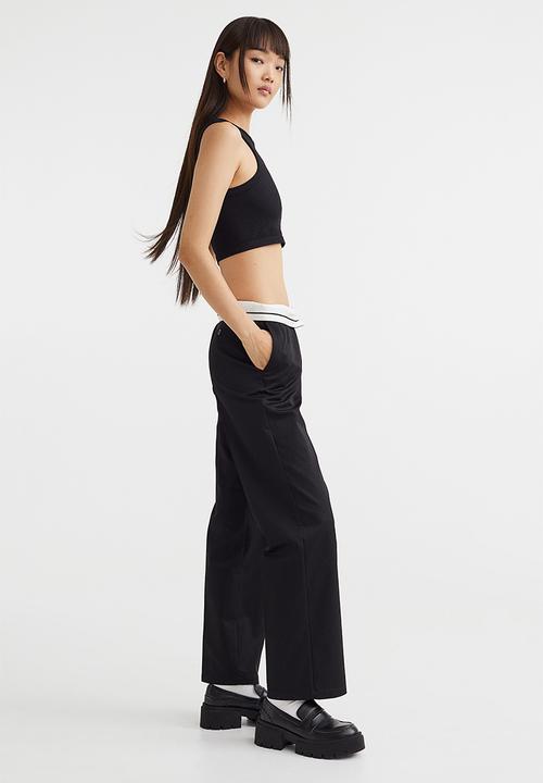 H&M - Crease-leg chinos - black