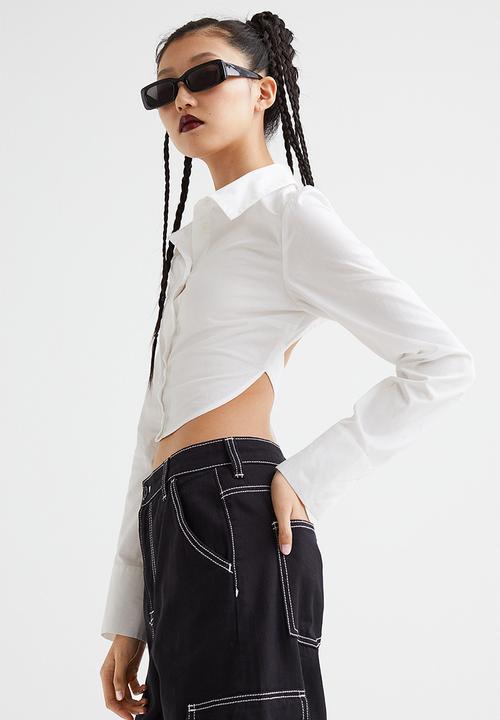 H&M - Open-backed shirt - white