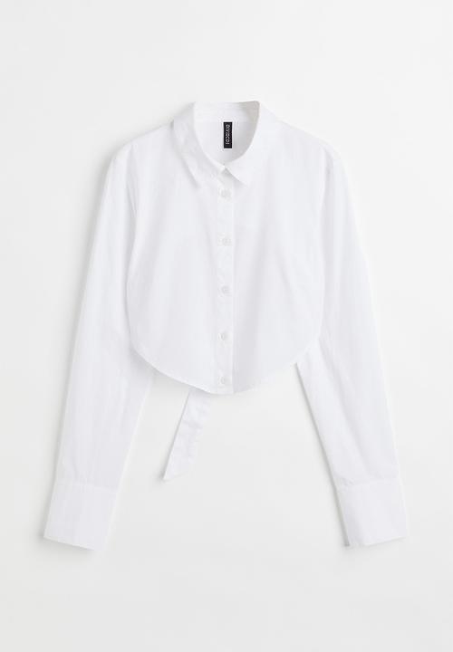 H&M - Open-backed shirt - white
