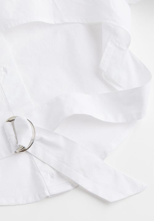 H&M - Open-backed shirt - white