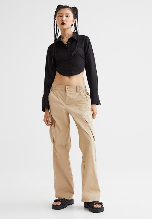 H&M - Open-backed shirt - black
