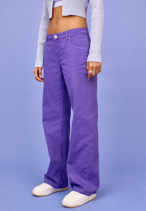 H&M - Wide twill trousers - purple