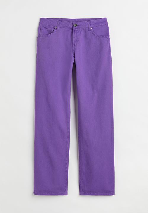 H&M - Wide twill trousers - purple