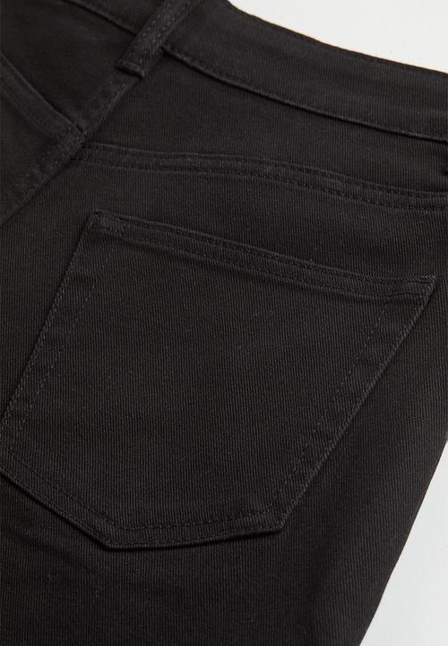 H&M - Mom loose fit twill trousers - black