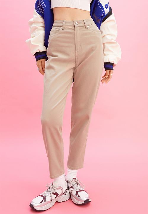 H&M - Mom loose fit twill trousers - beige