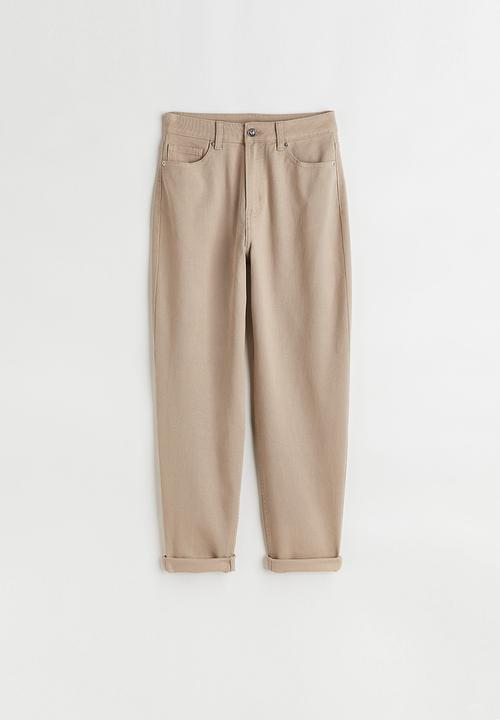 H&M - Mom loose fit twill trousers - beige