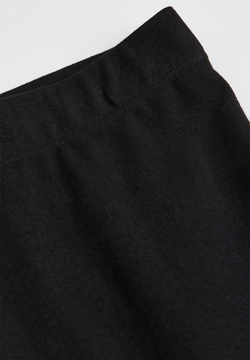 H&M - Cotton jersey leggings - black