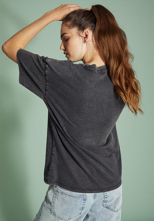 H&M - Printed T-shirt - black/blondie