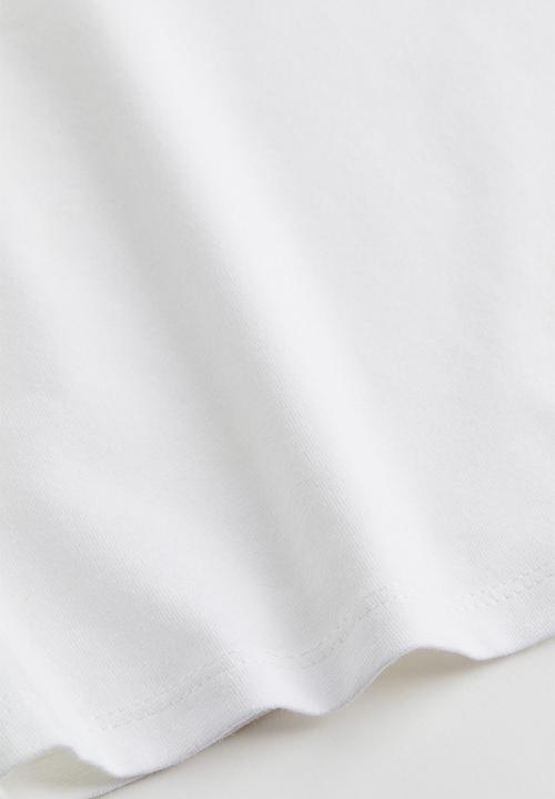 H&M - Cotton cropped top - white