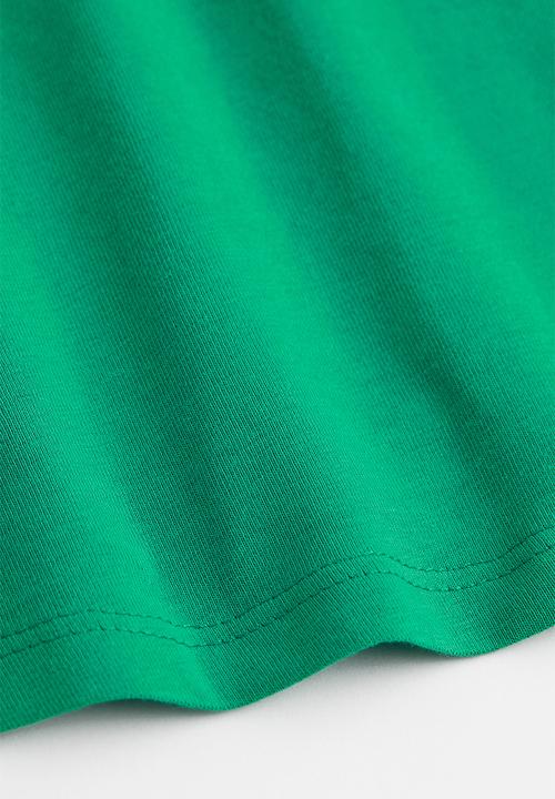 H&M - Cotton cropped top - green